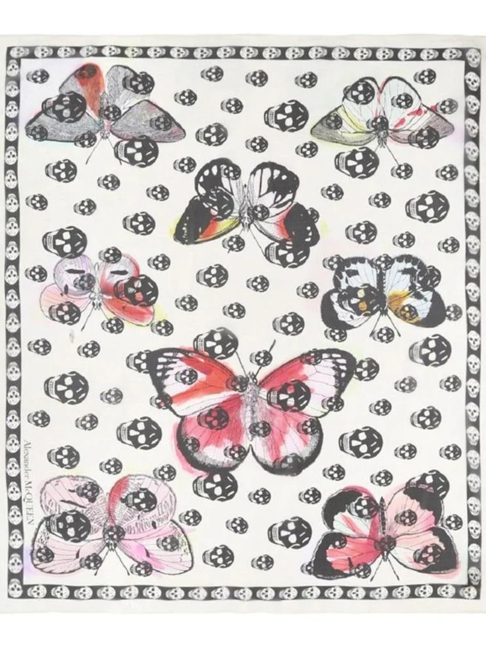 Alexander McqueenSheer Butterfly Print scarf - Picture 5 of 5